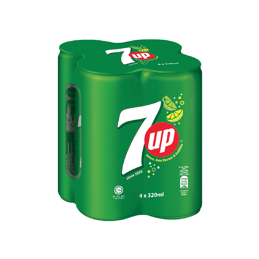 7UP Can 320ml 4s
