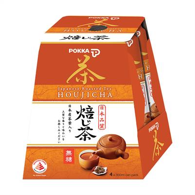 Houjicha Japanese Roasted Green Tea No Sugar 300ml x 4s